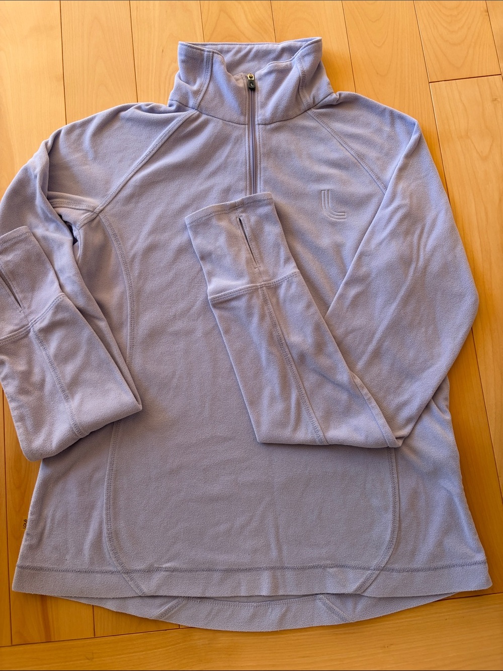Lole Lavender Quarter-Zip Turtleneck Fleece Pullover